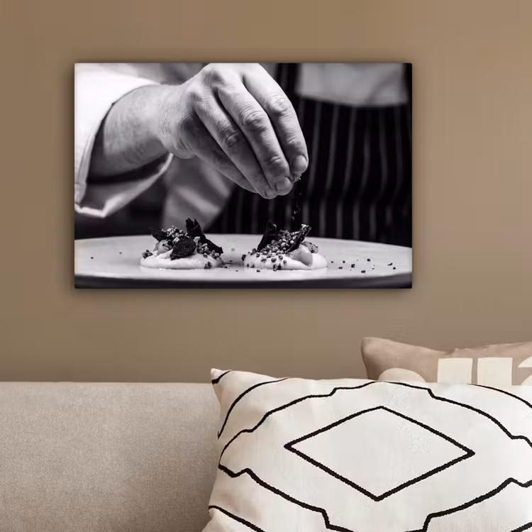 Chef - Garnering - Gerecht canvas 2cm klein -sfeer3