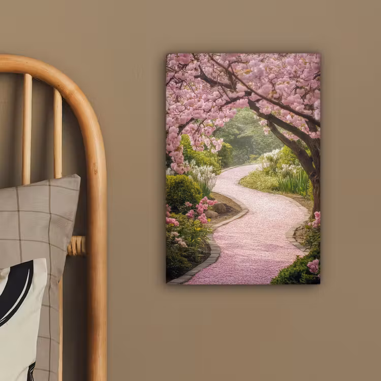 Kersenbloesem - Natuur - Sakura - Pad - Japanse tuin canvas 2cm klein -sfeer3