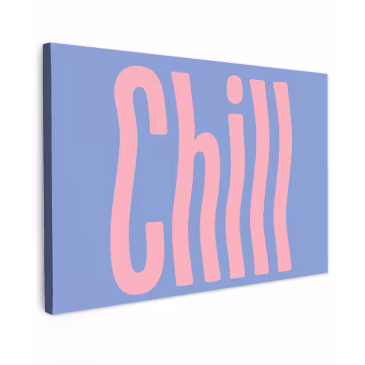 Chill - Roze - Blauw - Golvend canvas 2cm klein -z3d