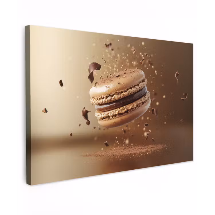 Chocolade - Macarons - Eten - Snoep canvas 2cm klein -z3d