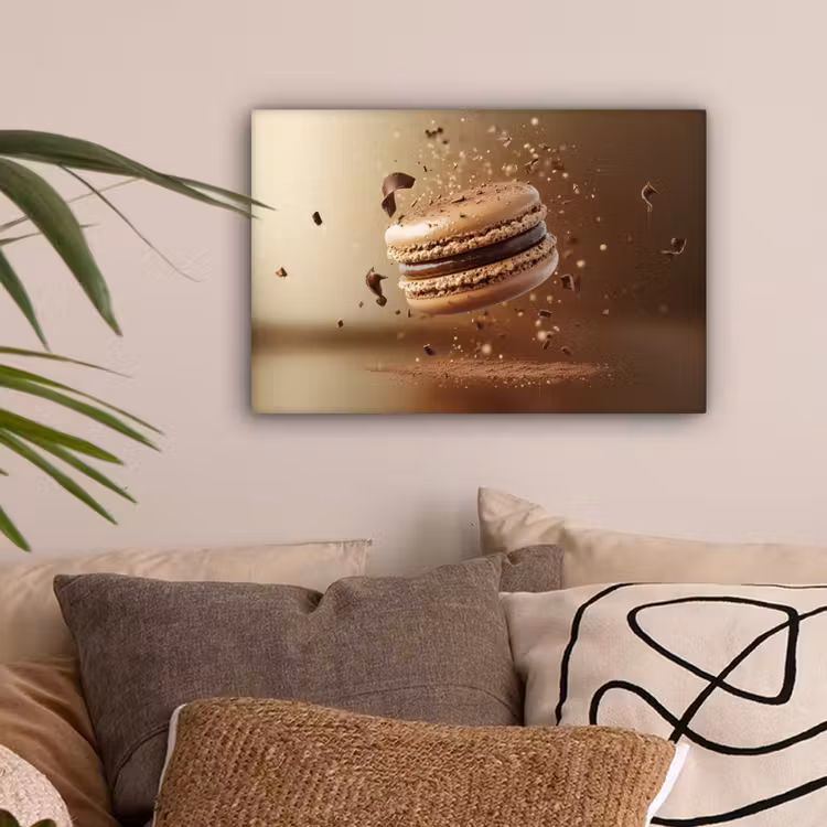 Chocolade - Macarons - Eten - Snoep canvas 2cm klein -sfeer1