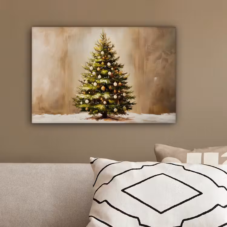 Kerst - Sfeer - Groen canvas 2cm klein -sfeer3