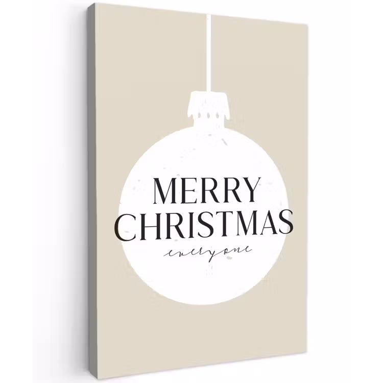 Christmas - Kerstballen - Japandi - Witte kerstballen canvas 2cm klein -z3d