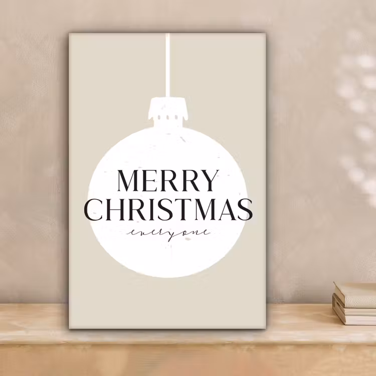 Christmas - Kerstballen - Japandi - Witte kerstballen canvas 2cm klein -sfeer1