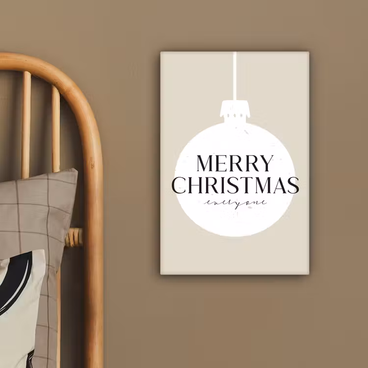 Christmas - Kerstballen - Japandi - Witte kerstballen canvas 2cm klein -sfeer3