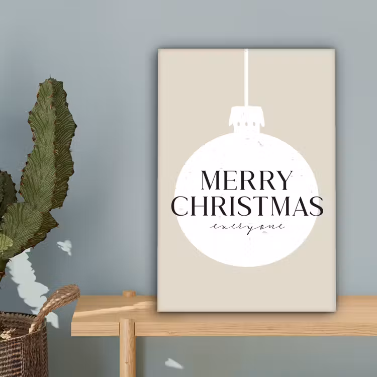 Christmas - Kerstballen - Japandi - Witte kerstballen canvas 2cm klein -sfeer4