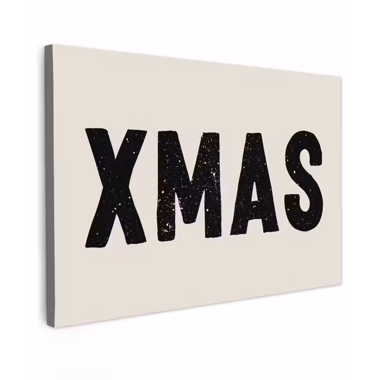 Kerst - Beige - Quotes - Xmas - Feestdagen canvas 2cm klein -z3d