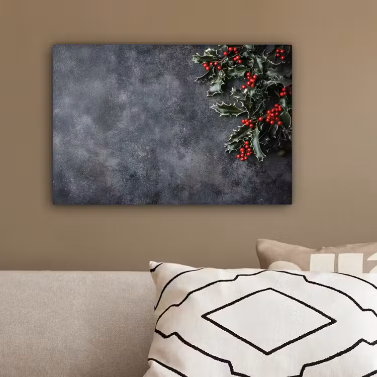 Christmas - Takken - Winter - Rood canvas 2cm klein -sfeer3