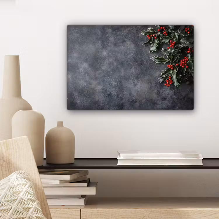 Christmas - Takken - Winter - Rood canvas 2cm klein -sfeer6