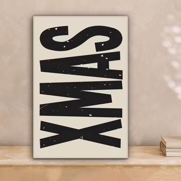 Kerst - Christmas - Japandi - Beige canvas 2cm klein -sfeer1