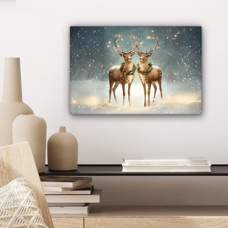Kerstmagie - Winterwoud - Rendier canvas 2cm klein -sfeer6