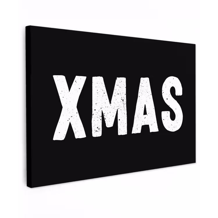 Kerst - Quotes - Xmas - Zwart - Feestdagen canvas 2cm klein -z3d