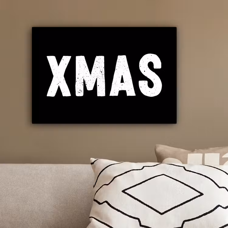 Kerst - Quotes - Xmas - Zwart - Feestdagen canvas 2cm klein -sfeer3