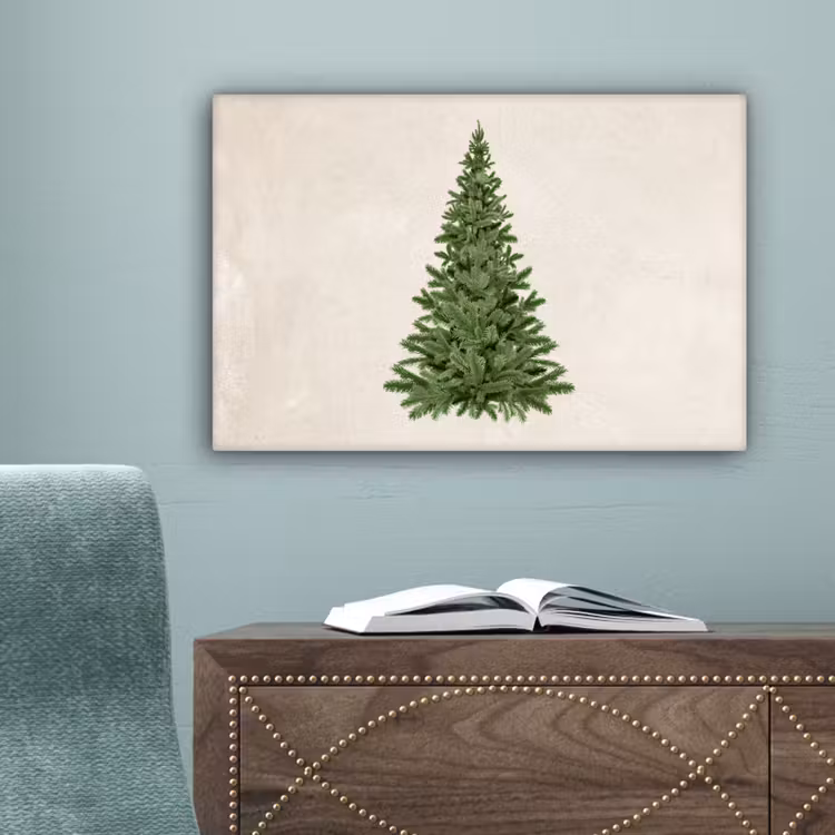 Kerstboom - Groen - Kerstmis - Feestdagen canvas 2cm klein -sfeer4