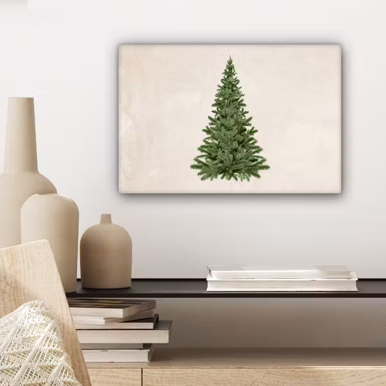 Kerstboom - Groen - Kerstmis - Feestdagen canvas 2cm klein -sfeer6