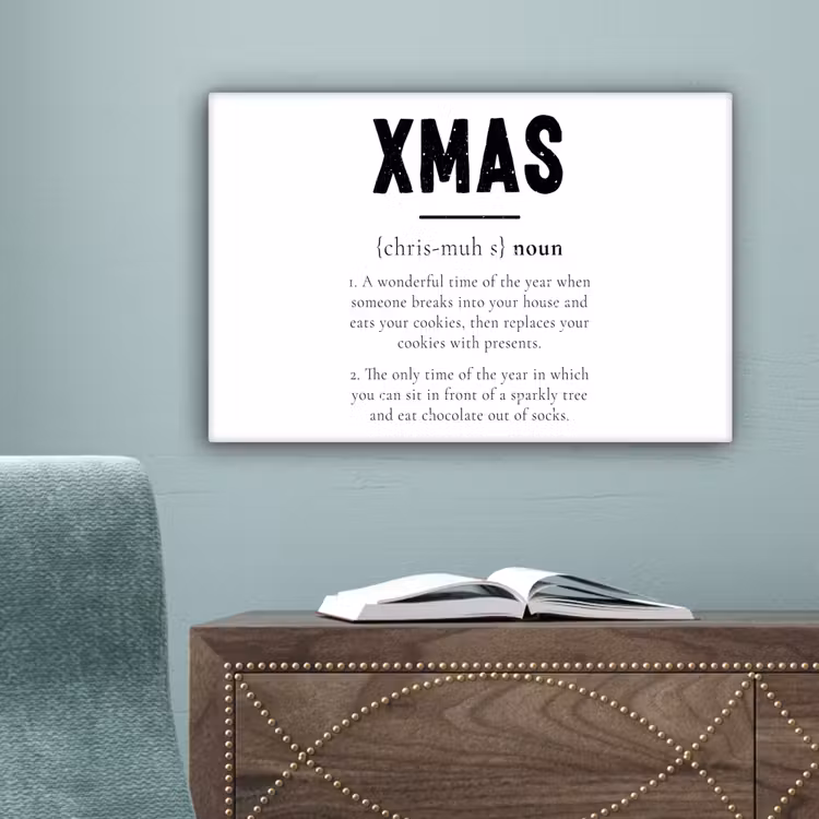 Kerst - Wit - Xmas - Quotes - Feestdagen canvas 2cm klein -sfeer4