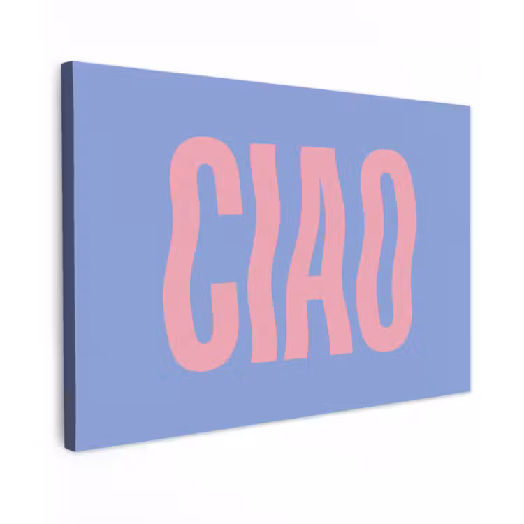 Ciao - Roze - Blauw - Golvend canvas 2cm klein -z3d