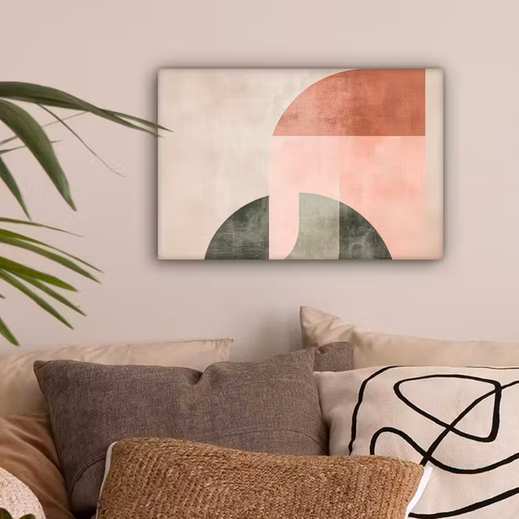 Cirkel - Abstract - Roze canvas 2cm klein -sfeer1