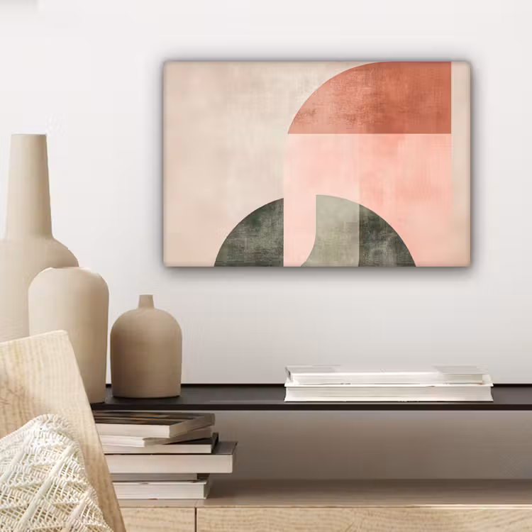 Cirkel - Abstract - Roze canvas 2cm klein -sfeer6