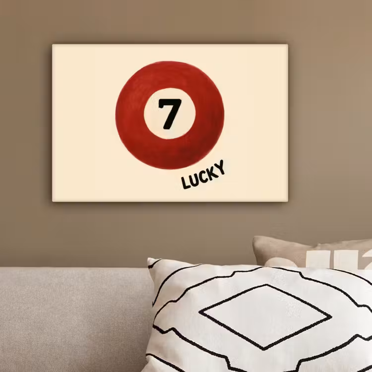 Cirkel - Zeven - Lucky - Rood canvas 2cm klein -sfeer3