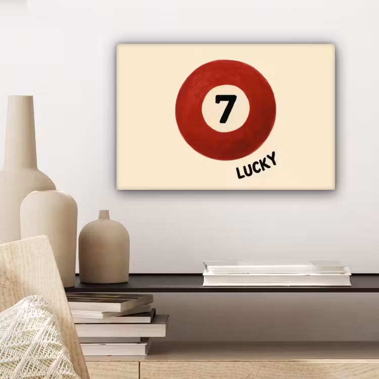 Cirkel - Zeven - Lucky - Rood canvas 2cm klein -sfeer6
