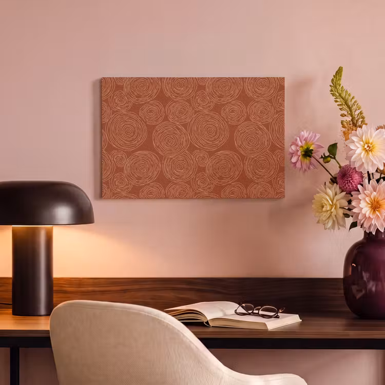Cirkels - Abstract - Artistiek - Terracotta canvas 2cm klein 34 -sfeer4