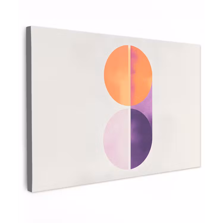 Cirkels - Abstract - Paars canvas 2cm klein -z3d