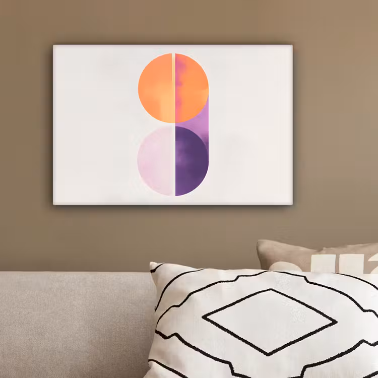 Cirkels - Abstract - Paars canvas 2cm klein -sfeer3