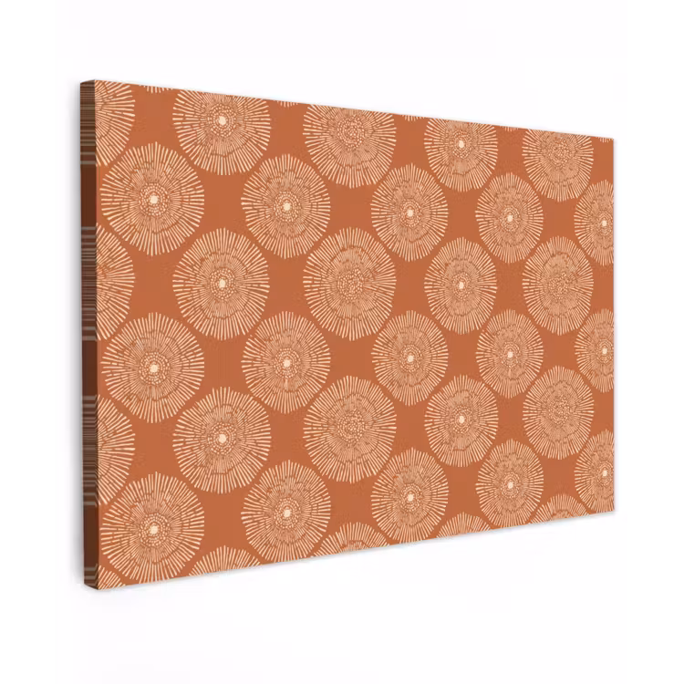 Cirkels - Grafisch - Patroon - Terracotta canvas 2cm klein 34 -z3d