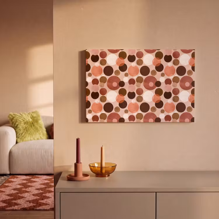Cirkels - Modern - Kleurrijk canvas 2cm klein 34 -sfeer1