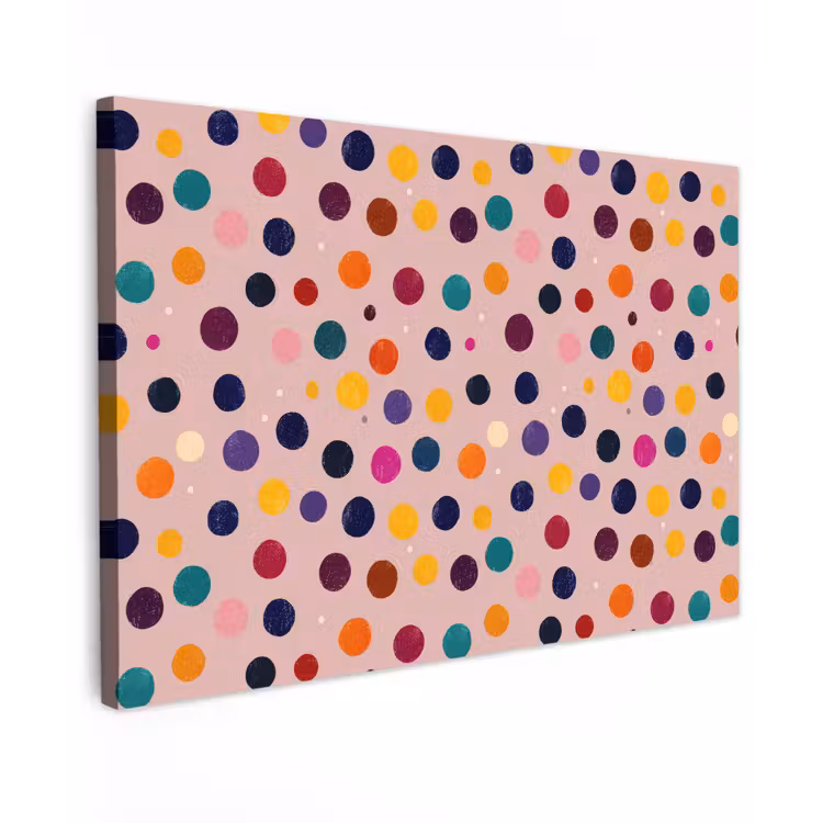 Cirkels - Patroon - Kleurrijk canvas 2cm klein 34 -z3d