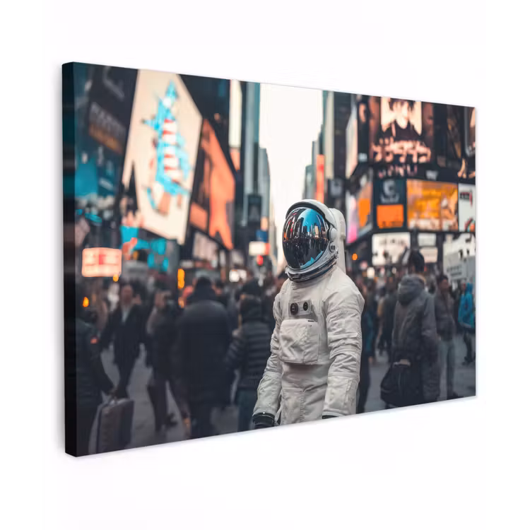 Stad - Mensen - Astronaut - Wit canvas 2cm klein -z3d