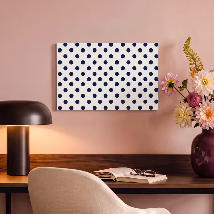 Klassiek - Stippen - Blauw canvas 2cm klein 34 -sfeer4