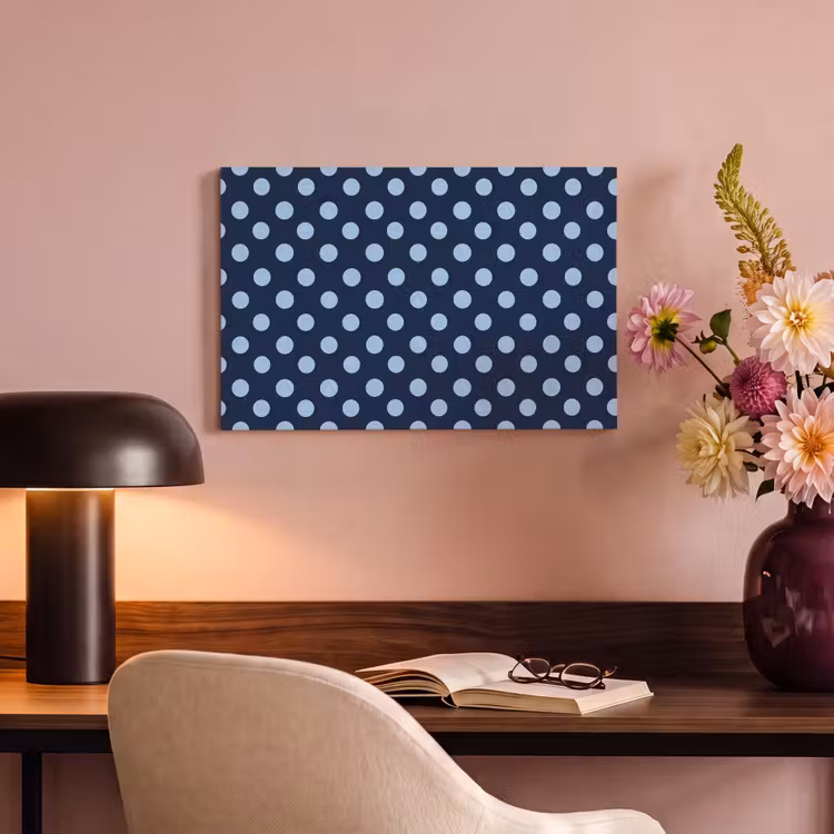 Klassiek - Dots - Blauw canvas 2cm klein 34 -sfeer4