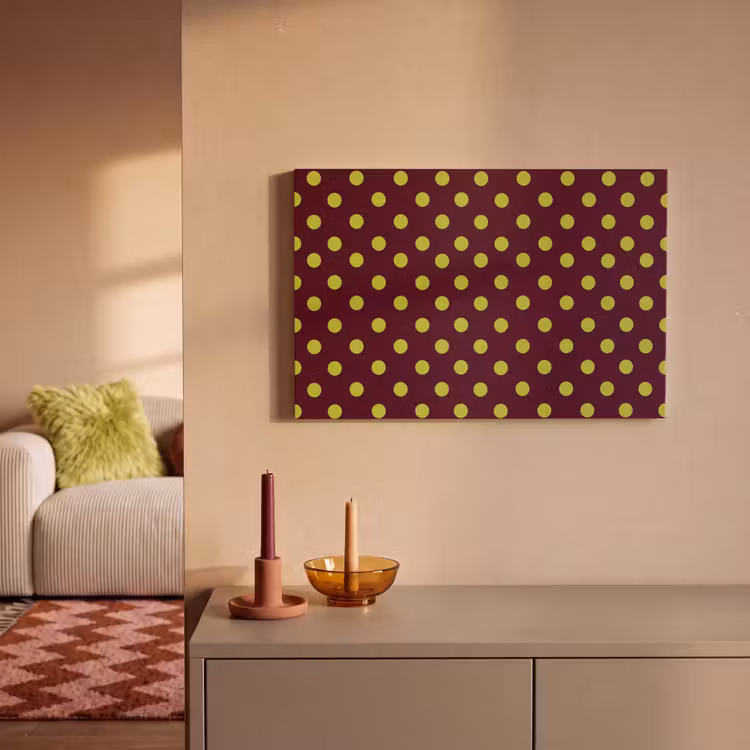 Klassiek - Stippen - Groen canvas 2cm klein 34 -sfeer1