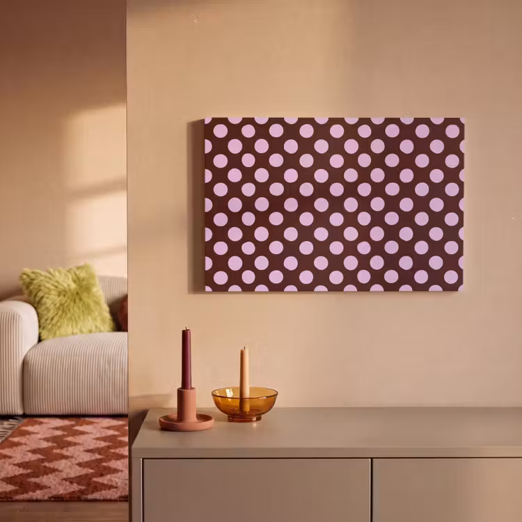 Klassiek - Stippen - Paars canvas 2cm klein 34 -sfeer1