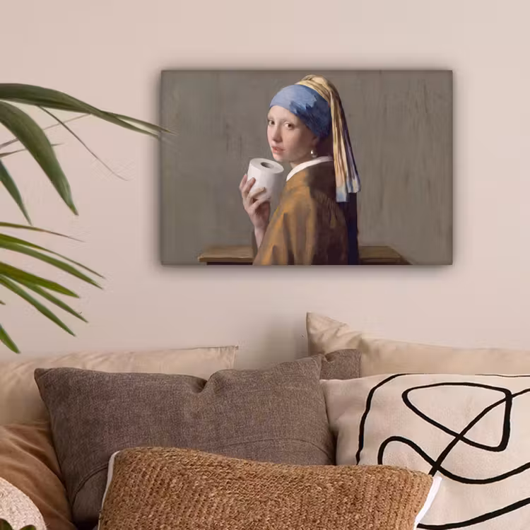 Klassiek - Humor - Kleurrijk canvas 2cm klein -sfeer1