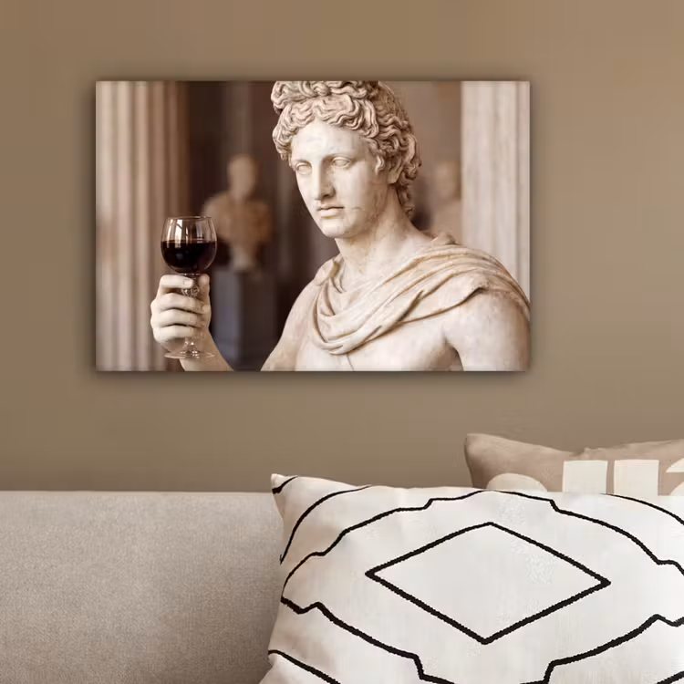 Klassiek - Marmer - Wijn canvas 2cm klein -sfeer3