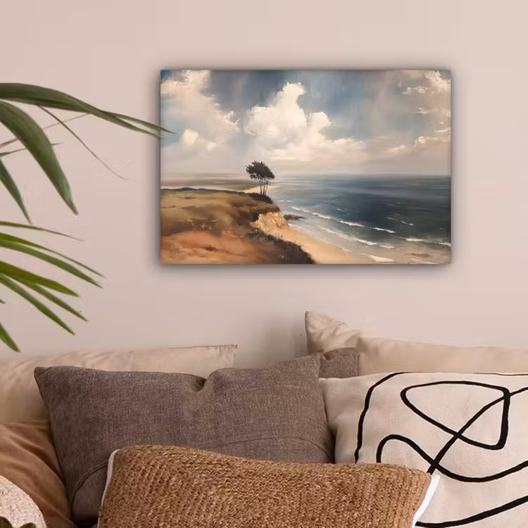 Klif - Zee - Boom canvas 2cm klein -sfeer1