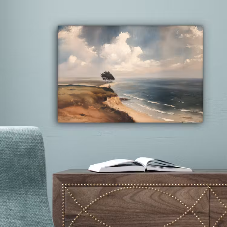 Klif - Zee - Boom canvas 2cm klein -sfeer4