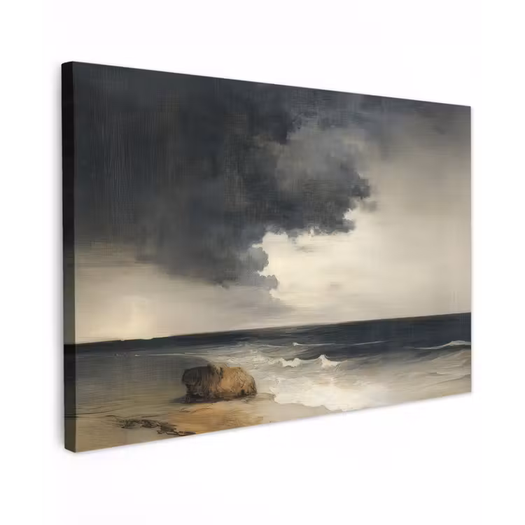 Kust - Golven - Rots - Storm canvas 2cm klein -z3d
