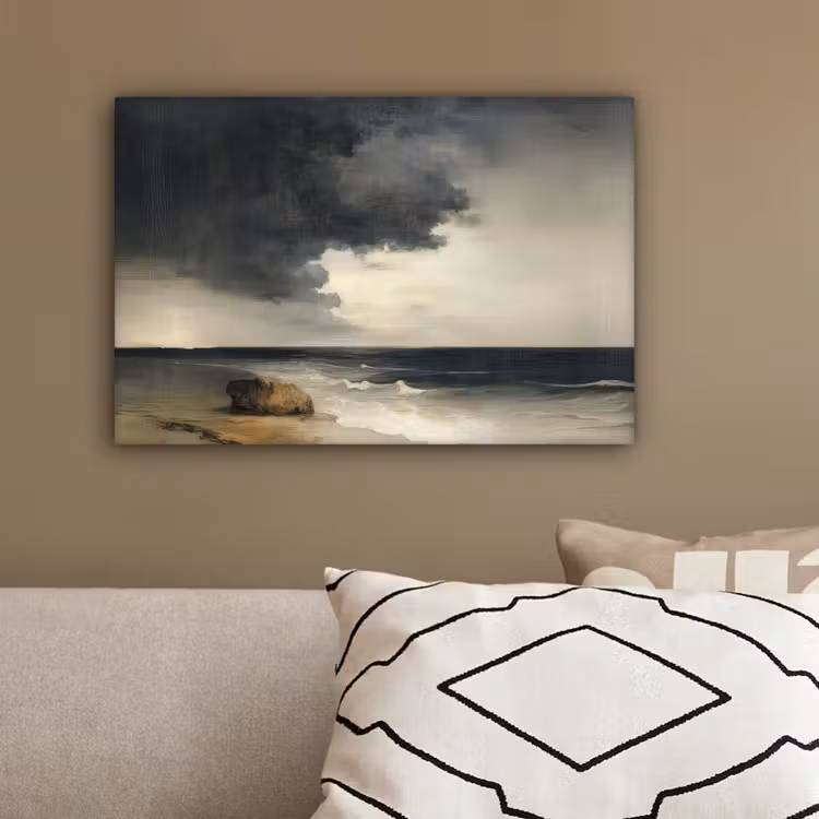 Kust - Golven - Rots - Storm canvas 2cm klein -sfeer3