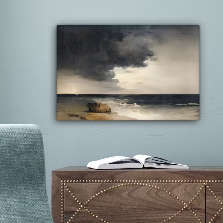 Kust - Golven - Rots - Storm canvas 2cm klein -sfeer4