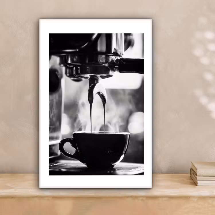 Coffee - Espresso - Koffiemachine - Kop canvas 2cm klein -sfeer1