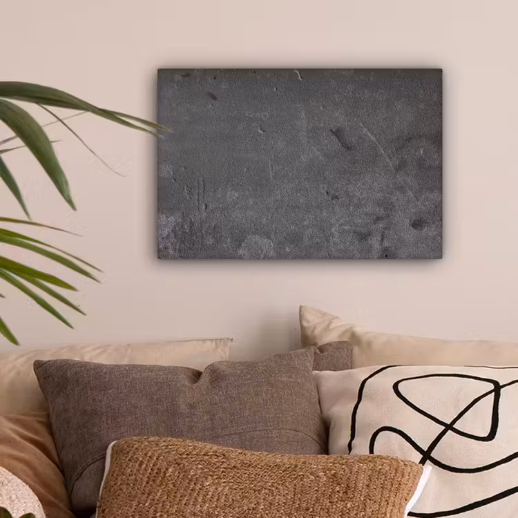 Beton - Grijs - Lijn - Vormen canvas 2cm klein -sfeer1
