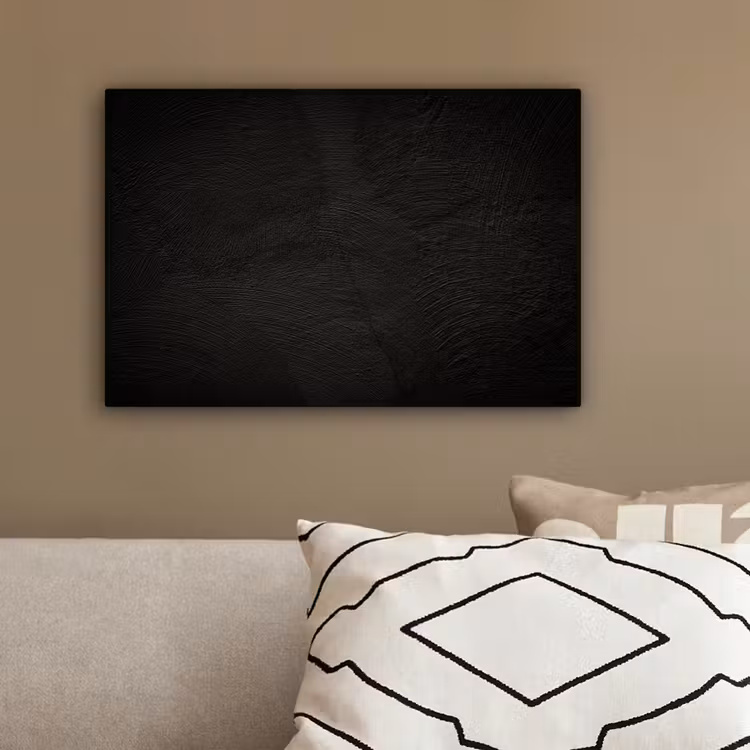 Beton print - Industrieel - Zwart canvas 2cm klein -sfeer3