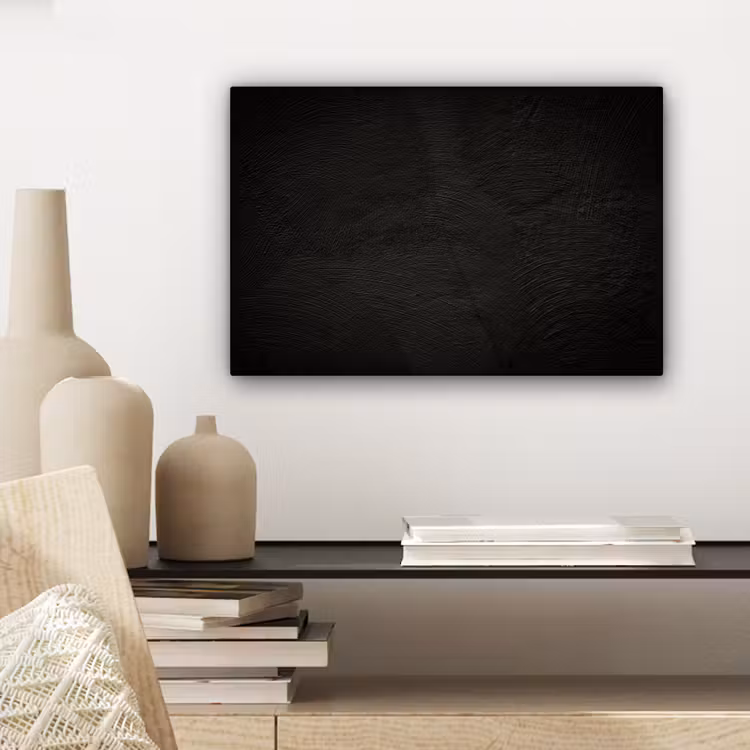 Beton print - Industrieel - Zwart canvas 2cm klein -sfeer6