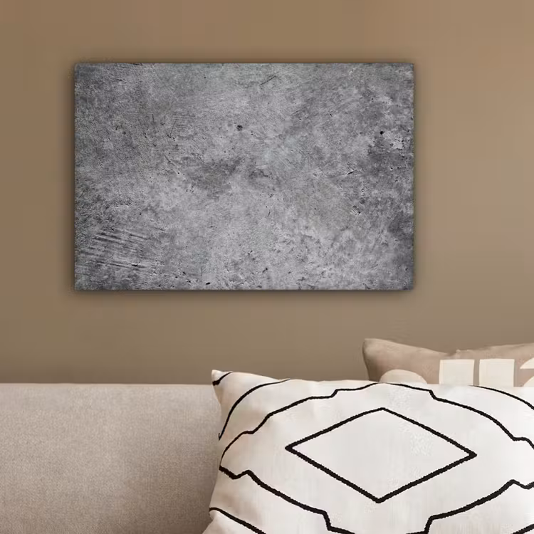Beton - Leisteen - Grijs -Betonstructuur canvas 2cm klein -sfeer3