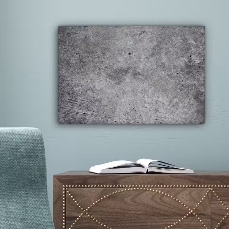 Beton - Leisteen - Grijs -Betonstructuur canvas 2cm klein -sfeer4