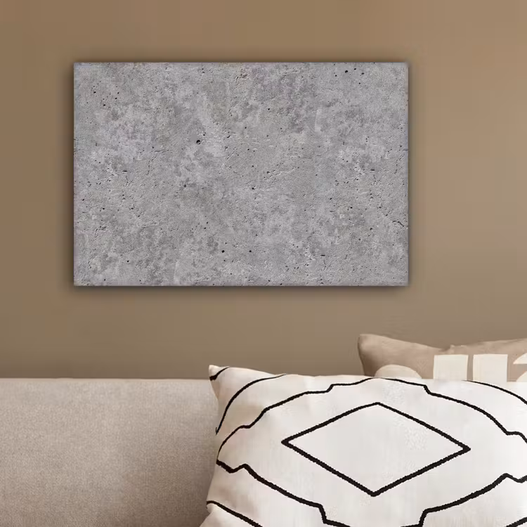 Beton - Leisteen - Grijs - Betonstructuur canvas 2cm klein -sfeer3